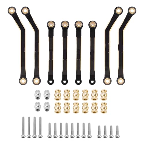39G Black Coated Heavy Messing Chassis Links für 1 24 Scale RC Crawler Car Upgrade -Teile, die mit dem FMS 04 -Modell kompatibel sind(Black) von QPSJXN