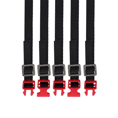 5pcs Skala -Gepäckseil Dachträger Down Rack Bindegurte kompatibel mit 1 10 RC -Crawler -Autos wie 90046 TRX6 Gen8 VS4 10 und ähnlichen Modellen(5PCS Red) von QPSJXN