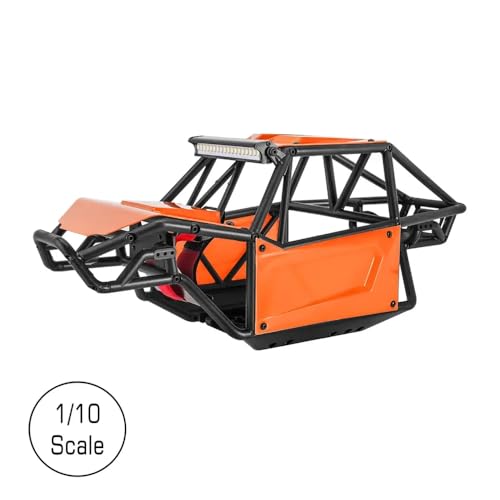 Nylon Rock Buggy Body Chassis kompatibel mit 1 10 -Skala -RC -Crawler -Autos für UTB10 90046 Modelle(Unassembled Orange) von QPSJXN
