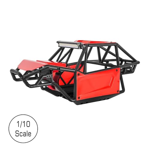 Nylon Rock Buggy Body Chassis kompatibel mit 1 10 -Skala -RC -Crawler -Autos für UTB10 90046 Modelle(Unassembled Red) von QPSJXN