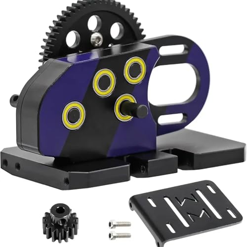 QPSJXN 1/10 Overdrive 30% Metalldifferentialübertragung Skidplatte kompatibel mit RC -Crawler und Element Gspeed Style Chassis(Red) von QPSJXN