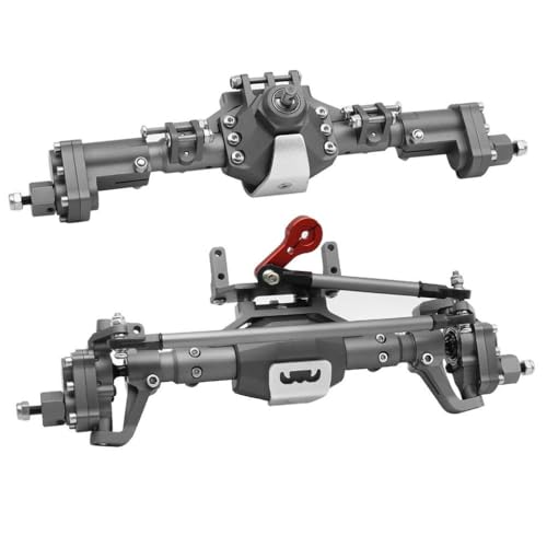 QPSJXN 1/10 RC Crawler Car Machined Aluminium vorderen Heck -Portalachse kompatibel mit II 90046 90047 und Gen8 -Modellen(Front and Rear Axle) von QPSJXN