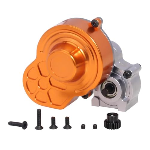 QPSJXN 1/10 RC Crawler Car Metal Getriebegetriebe mit Gear -Upgrade -Teilen, die mit verschiedenen Modellen kompatibel sind(Orange) von QPSJXN