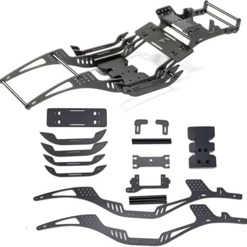 QPSJXN 1/10 RC Rock Crawler Chassis Gen3 Kohlefaserrahmenträgerschienen von QPSJXN