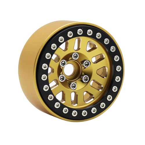 QPSJXN 1/10 Skala RC Crawler Car Brass Beadlock Wheel Rim Hub 240g 1pcs 1,9 Zoll kompatibel mit TRX6 III AXI03006 YK4082 und ähnliche Modelle(B 1PCS) von QPSJXN