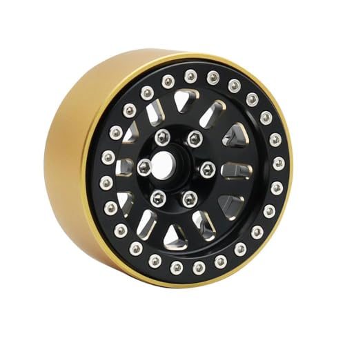 QPSJXN 1/10 Skala RC Crawler Car Brass Beadlock Wheel Rim Hub 240g 1pcs 1,9 Zoll kompatibel mit TRX6 III AXI03006 YK4082 und ähnliche Modelle(D 1PCS) von QPSJXN