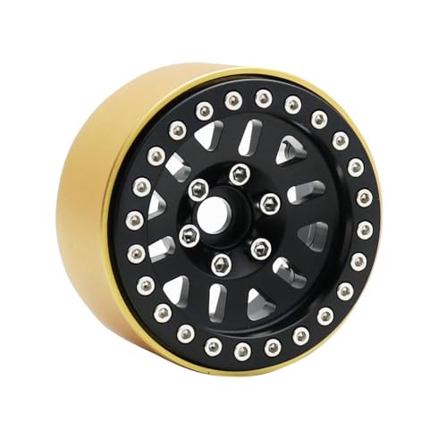 QPSJXN 1/10 Skala RC Crawler Car Brass Beadlock Wheel Rim Hub 240g 1pcs 1,9 Zoll kompatibel mit TRX6 III AXI03006 YK4082 und ähnliche Modelle(E 1PCS) von QPSJXN