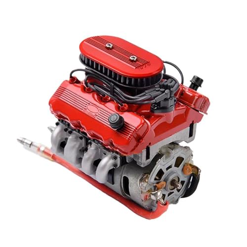 QPSJXN 1/10 Skala V8 V8 Motorhaube Lüfter Aluminium Kühler kompatibel mit GRC 1976 F76 Motor Kühler und G164AS -Spielzeugzubehör(RD) von QPSJXN