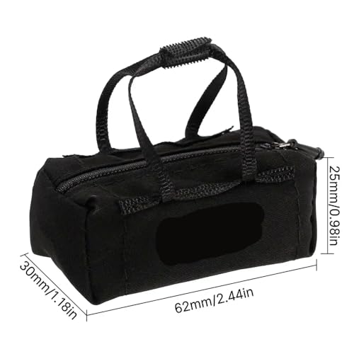 QPSJXN 1/18 1/24 Skala RC Crawler Reisetasche kompatibel mit SCX24 AX24 Miniaturdekoration Sport Accessoire(Black) von QPSJXN