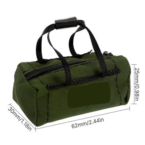 QPSJXN 1/18 1/24 Skala RC Crawler Reisetasche kompatibel mit SCX24 AX24 Miniaturdekoration Sport Accessoire(Green) von QPSJXN