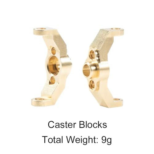 QPSJXN 1/18 RC Crawler Lenkverbindung Messing Gewichtsblöcke Knöchel Diff -Deckel Caster Blocks Upgrade Teile kompatibel mit 1 18 Skala Fernbedienung Crawler -Fahrzeugen(Caster Blocks) von QPSJXN