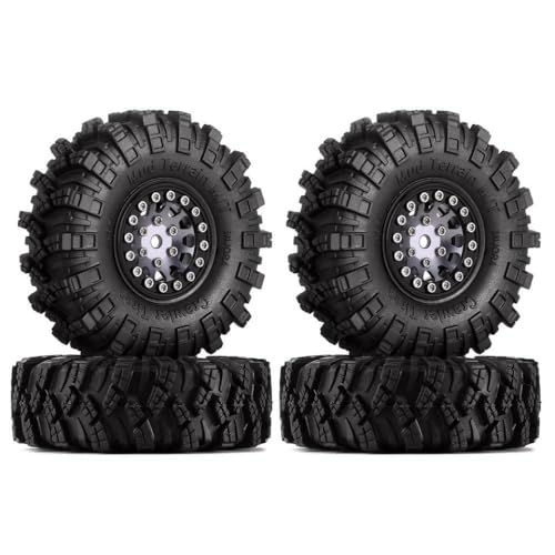 QPSJXN 1/24 Skala RC Crawler Car Beadlock Wheel Rims mit Schlammgeländereifen, die mit SCX24 FMS Enduro24 AX24-Models W1049-T1007 kompatibel sind QPSJXN 1/24 Skala RC Crawler Car Beadlock Wheel Rims mit Schlammgeländereifen, die mit SCX24 FMS Enduro24 AX24-Models W1049-T1007 kompatibel sind von QPSJXN