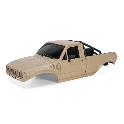 QPSJXN 1/24 Skala RC Crawler Hard Body Shell IR60-24 mit Bettregalkompatibel für SCX24-Modelle wie C10 und Base Camp Version(Sandy Taupe) von QPSJXN