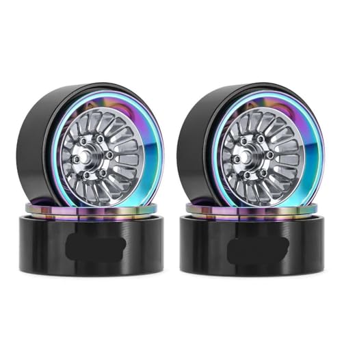 QPSJXN 1,3" Aluminium Beadlock Wheel Rim W1303 kompatibel mit 1/24 1/18 RC -Crawler -Autos im Skala(W1303RS) von QPSJXN