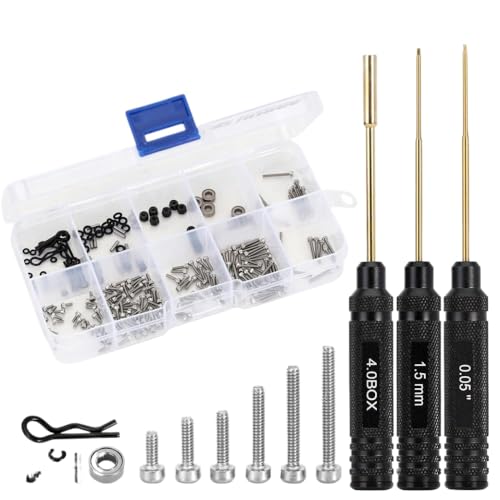 QPSJXN 1,5 mm Sechskantschraubendreher und 4,0 -Nuss -Treiberschlüssel mit 0,05 -Zoll(Tools with Screw Box) von QPSJXN