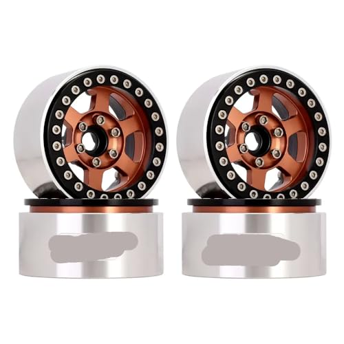 QPSJXN 1,9 "CNC-Aluminium 6-Speichen-Beadlock-Rand Hub für 1 10 Skala RC Crawler Cars kompatibel mit Modellen wie Gen8 und VS4-10 Teilenummer W1947(W1947BO) von QPSJXN
