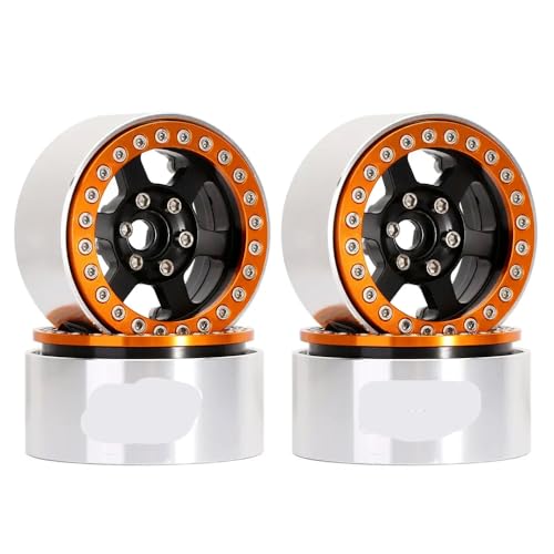 QPSJXN 1,9 "CNC-Aluminium 6-Speichen-Beadlock-Rand Hub für 1 10 Skala RC Crawler Cars kompatibel mit Modellen wie Gen8 und VS4-10 Teilenummer W1947(W1947OB) von QPSJXN