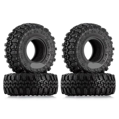 QPSJXN 1.0 & amp; quot; Weiche Gummi -Radreifen 56x22mm für Steingelände kompatibel mit 1/18 1/24 RC -Crawler -Autos wie Scx24 AX24 -Modelle T1005 von QPSJXN