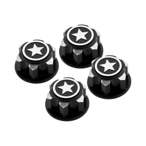 QPSJXN 17 mm Aluminium -Sechskantmutsabdeckung für 1 8 -Skala -RC -Autos Dirtbikes Anti -Staub -Anti -Schlupf -Slip -kompatibel mit verschiedenen TRX -Modellen(Black) von QPSJXN
