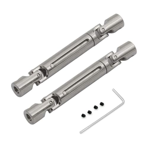 QPSJXN 2 PCs Metallantriebswellen-Upgrade-Teile für 1 12-Skala-RC-Autos kompatibel mit MN78 MN-78 MN 78 Cherokee Modell Ersatzzubehör(Silver) von QPSJXN