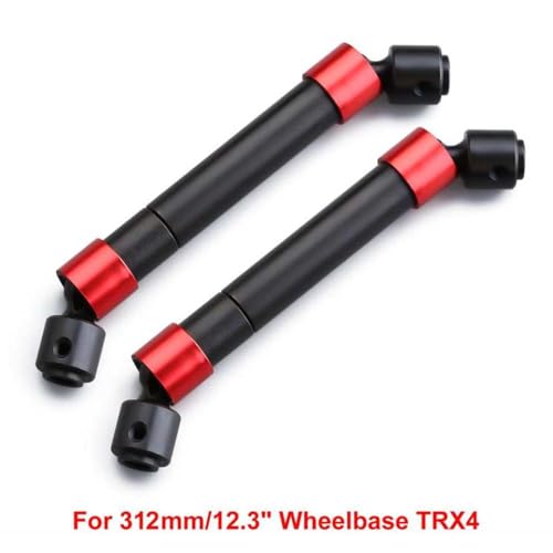 QPSJXN 2pcs Metallantriebswellen -Upgrade -Teile, die mit 1 10 -Skala -RC -Car -Crawler -Modellen kompatibel sind(for 312mm Wheelbase) von QPSJXN