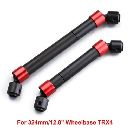 QPSJXN 2pcs Metallantriebswellen -Upgrade -Teile, die mit 1 10 -Skala -RC -Car -Crawler -Modellen kompatibel sind(for 324mm Wheelbase) von QPSJXN