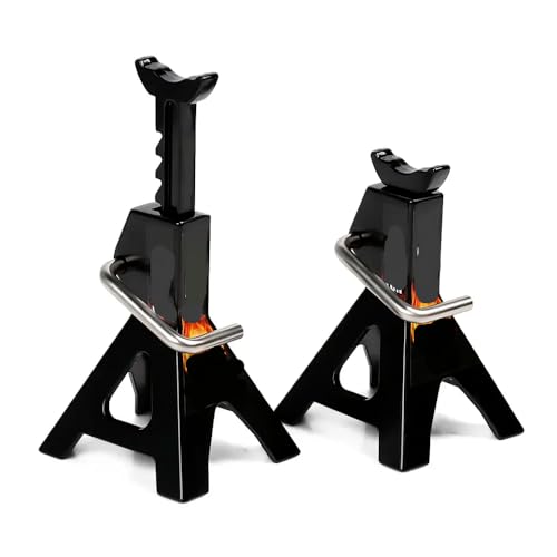 QPSJXN 2pcs einstellbare Metall -RC -Auto -Jackständer 6T -Höhe für 1 10 -Skala -Crawler -Fahrzeuge, die mit verschiedenen Modellen kompatibel sind, einschließlich TRX6 und 90046(6T Black) von QPSJXN