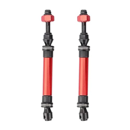 QPSJXN 4 Stücke Heavy Duty Metal Drive -Welle kompatibel mit 1/10 Skala RC -Autos wie VXL 4x4 4WD -Upgrade -Teile(RED F) von QPSJXN