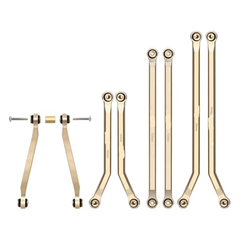 QPSJXN 43G schweres Messing -Chassis 4 Links Set mit 1 24 -Skala -RC -Crawler -Autos fits scx24 -Modelle. von QPSJXN