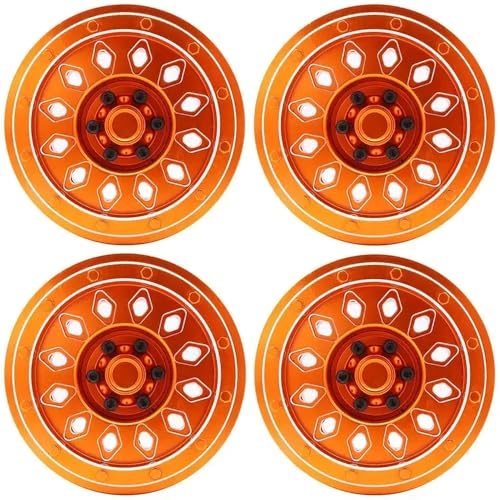QPSJXN 4PCS Aluminiumrad -Hub -Randkompatibel mit SCX6 1: 6 Skala RC Crawler Car Accessoires(Yellow) von QPSJXN
