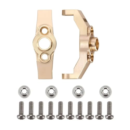 QPSJXN 4m 05 Caster Blocks C Hubs Upgrade -Teile kompatibel mit 1 18 -Skala -RC -Crawler -Messing -Lenkkomponenten(Brass) von QPSJXN