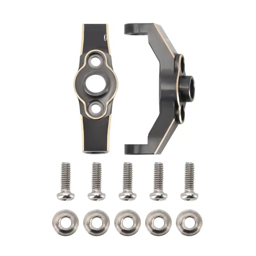 QPSJXN 4m 05 Caster Blocks C Hubs Upgrade -Teile kompatibel mit 1 18 -Skala -RC -Crawler -Messing -Lenkkomponenten(Titanium Brass) von QPSJXN