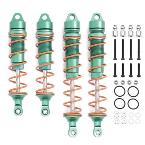 QPSJXN 4pcs 110 mm 135 mm Metallöl -Stoßdämpfer Dämpfer kompatibel mit 6s 1 7 Skala 1 8 Skala RC -Cars Upgrade -Teile Pass -Modelle Ähnlich wie bei FireTeam Notorious Outcast(Green) von QPSJXN