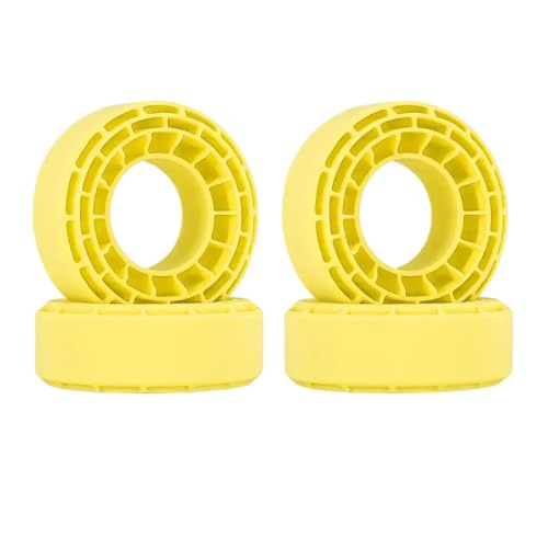 QPSJXN 4pcs Gummieinsätze kompatibel mit 56-58 mm x 24 mm 1,0 Zoll Reifen Radeinsätze zum Fahren auf Spielzeug(Yellow) von QPSJXN