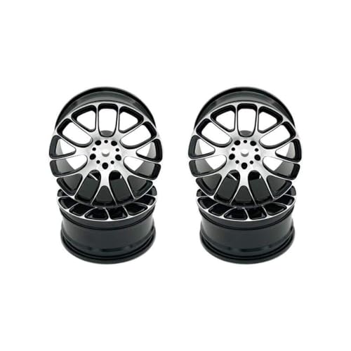 QPSJXN 52x26mm Aluminiumradfelgen 4pcs kompatibel mit 1/10 RC Road Racing Cars Passpitis Passpitis I TT02 MN86K Models Rad Hub Adapter enthalten(Black) von QPSJXN