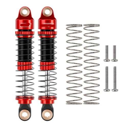 QPSJXN 53 -mm -Gewinde -Stoßdämpferöldämpfer kompatibel mit 1 18 -Skala RC Crawler Upgrade Teil 4m 24 Set von 4(2PCS Red) von QPSJXN