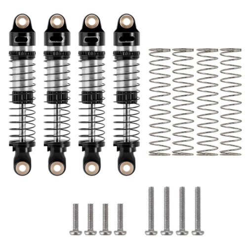 QPSJXN 53 -mm -Gewinde -Stoßdämpferöldämpfer kompatibel mit 1 18 -Skala RC Crawler Upgrade Teil 4m 24 Set von 4(4PCS Black) von QPSJXN