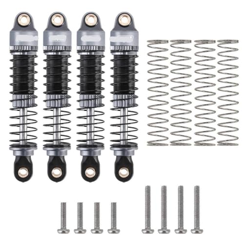 QPSJXN 53 -mm -Gewinde -Stoßdämpferöldämpfer kompatibel mit 1 18 -Skala RC Crawler Upgrade Teil 4m 24 Set von 4(4PCS Grey) von QPSJXN