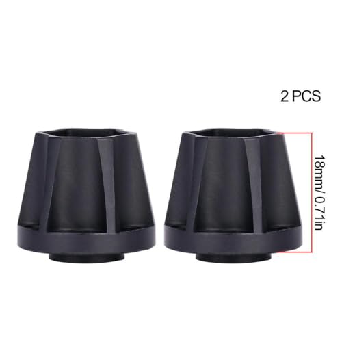 QPSJXN 6 9 12 15 18 21 mm Aluminiumrad -Helfer -Hub kompatibel mit 1 10 -Skala -RC -Crawler -Auto 1 9 und 2 2 Räder FIT Passe Fits Verschiedene RC -Modelle Offroad(2pcs 18mm Black) von QPSJXN