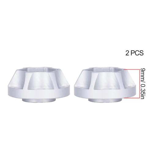 QPSJXN 6 9 12 15 18 21 mm Aluminiumrad -Helfer -Hub kompatibel mit 1 10 -Skala -RC -Crawler -Auto 1 9 und 2 2 Räder FIT Passe Fits Verschiedene RC -Modelle Offroad(2pcs 9mm Silver) von QPSJXN