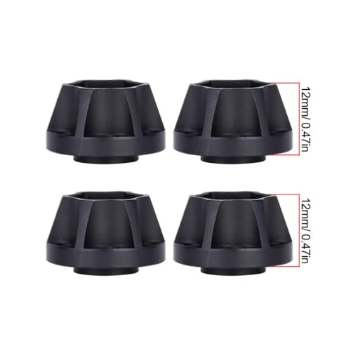 QPSJXN 6 9 12 15 18 21 mm Aluminiumrad -Helfer -Hub kompatibel mit 1 10 -Skala -RC -Crawler -Auto 1 9 und 2 2 Räder FIT Passe Fits Verschiedene RC -Modelle Offroad(4pcs 12mm Black) von QPSJXN