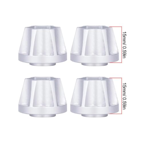 QPSJXN 6 9 12 15 18 21 mm Aluminiumrad -Helfer -Hub kompatibel mit 1 10 -Skala -RC -Crawler -Auto 1 9 und 2 2 Räder FIT Passe Fits Verschiedene RC -Modelle Offroad(4pcs 15mm Silver) von QPSJXN