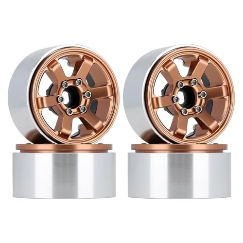 QPSJXN 6-Speichen 1,9-Zoll-CNC-Aluminium-Beadlock-Rand-Rand mit 1 10-Skala-RC-Crawler-Modellen wie 90046 AXI03007 Gen8 kompatibel(YQW-36BO) von QPSJXN