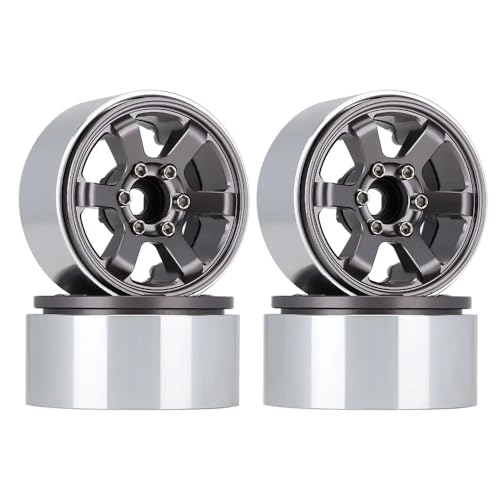QPSJXN 6-Speichen 1,9-Zoll-CNC-Aluminium-Beadlock-Rand-Rand mit 1 10-Skala-RC-Crawler-Modellen wie 90046 AXI03007 Gen8 kompatibel(YQW-36GL) von QPSJXN