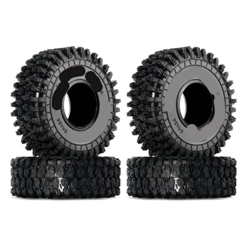 QPSJXN 64x24mm Super Soft Sticky Crawler -Reifen T1011 für 1/18 1/24 Skalierungs RC Crawler Cars kompatibel mit SCX24 FMS AX24 Models Upgrade -Teile von QPSJXN