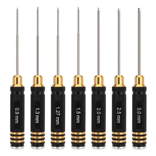 QPSJXN 7pcs HSS Stahl Sechskantschraubendreher Set 0,9 1,27 1,3 1,5 2,0 2,5 3mm Werkzeugkit kompatibel mit RC -Modellen Crawler Car Boat Helicopter DIY -Projekte QPSJXN 7pcs HSS Stahl Sechskantschraubendreher Set 0,9 1,27 1,3 1,5 2,0 2,5 3mm Werkzeugkit kompatibel mit RC -Modellen Crawler Car Boat Helicopter DIY -Projekte von QPSJXN