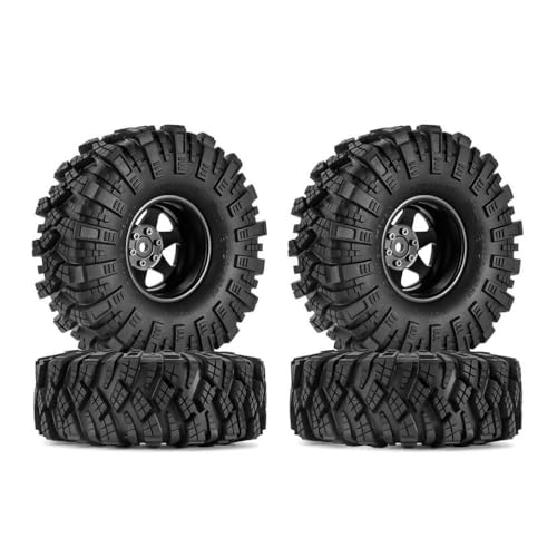 QPSJXN 8,9 mm Versatz 1,9 -Zoll -Perldlock -Räder mit S5 -Schlammreifen, die mit 1 10 -Skala -RC -Crawler -Fahrzeugen kompatibel sind(W1948BK-T1912-S5) von QPSJXN