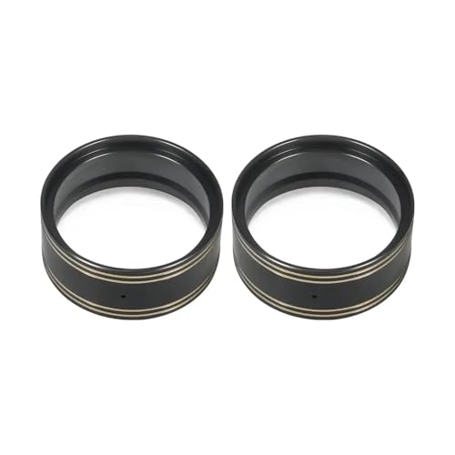 QPSJXN 95g Messing 1,9 -Zoll -Perldlock -Rad -Gewichte mit internen Klemmringen, die mit 1 10 -Skala -RC -Rock -Crawlern -Passungs -Element 90046 -Modellen kompatibel sind(2PCS Black) von QPSJXN