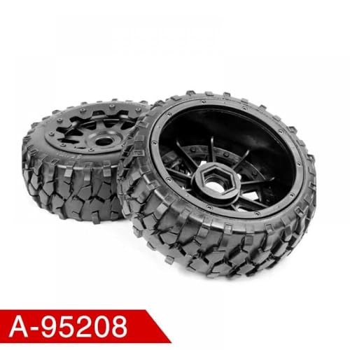 QPSJXN All-Terrain Heck-Kiesreifen auf 6-Speichen-Felgen kompatibel mit 1/5 RC-Buggy-Modellen wie King Motor 5b(A-2PCS) von QPSJXN