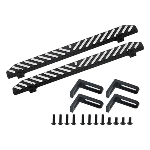 QPSJXN Aluminium -Pedal -Board -Upgrade -Teil für 1 10 -Skala RC Crawler Car kompatibel mit verschiedenen Modellen, einschließlich TRX 4(B-Black) von QPSJXN